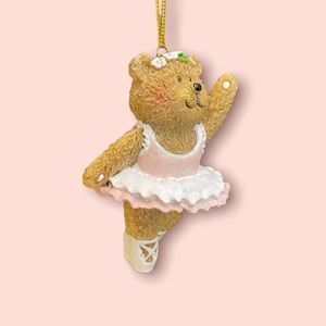 8lbs lot, Set of 33, Teddy Bear Ballerinas, Christmas Tree Ornaments, Acrylic,